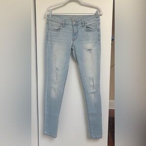 Light Blue Distressed Women's Jeans